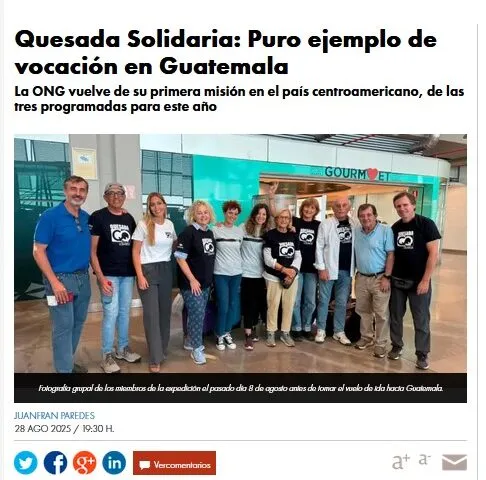 Quesada Solidaria. Compromiso con Guatemala